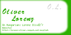 oliver lorenz business card